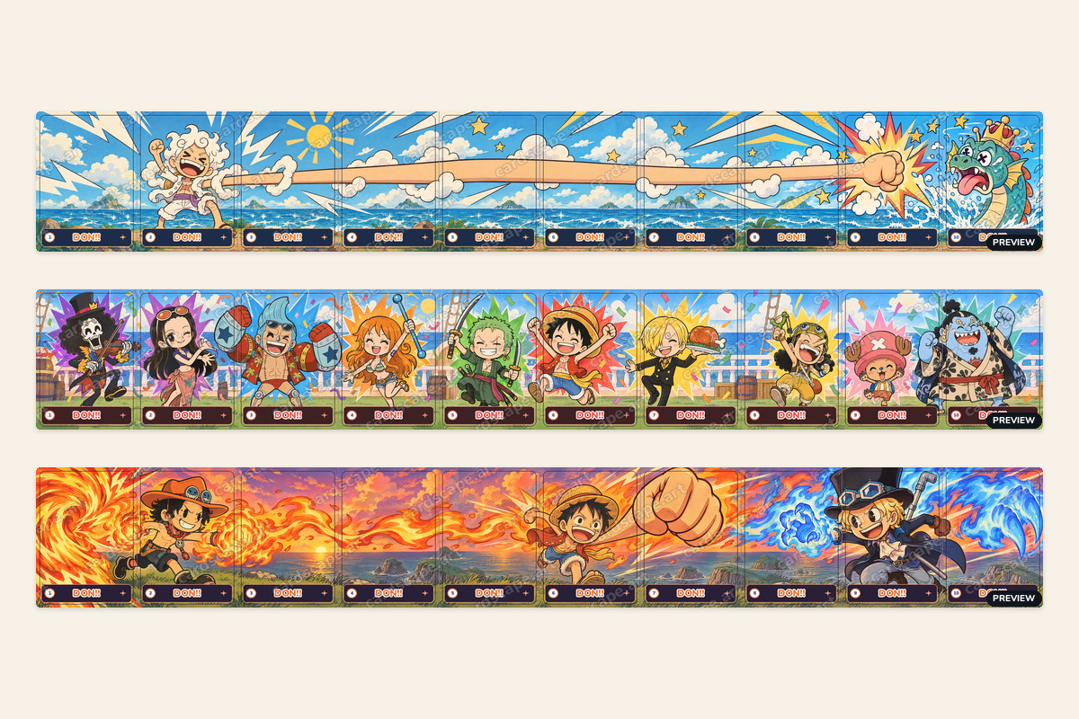 Toon Panorama One Piece DON!! cards