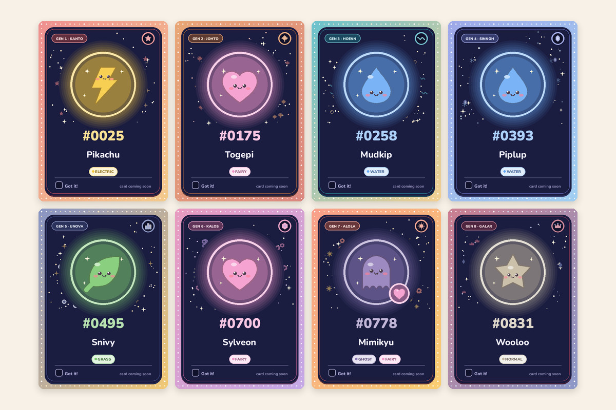 Starlight Pokémon placeholder cards