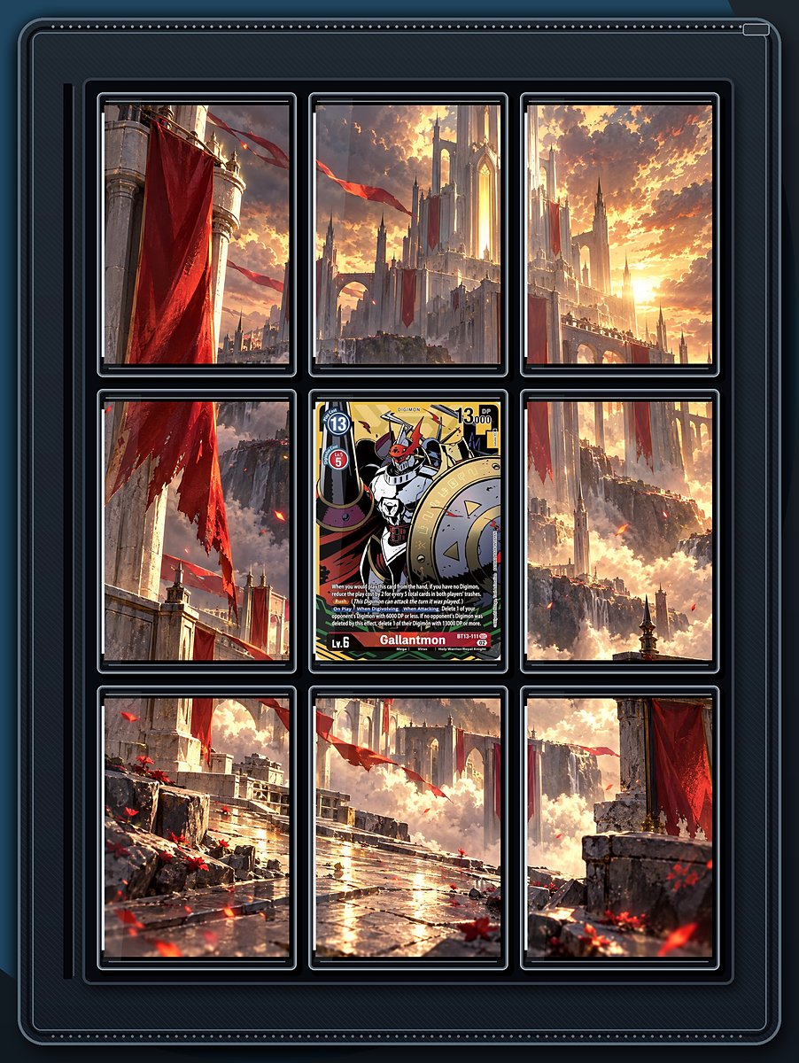 Gallantmon Royal Citadel extended-art binder page preview