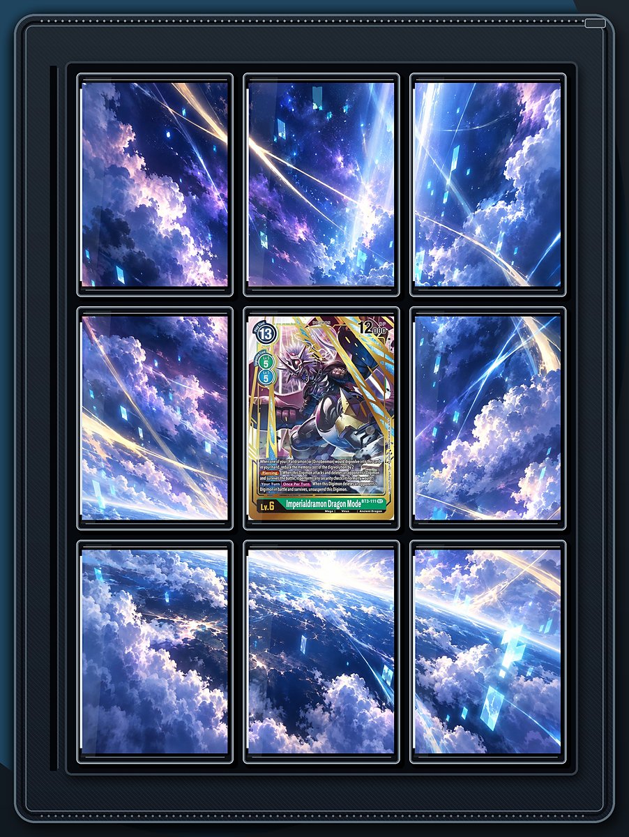 Imperialdramon Dragon Mode Digital Skies extended-art binder page preview