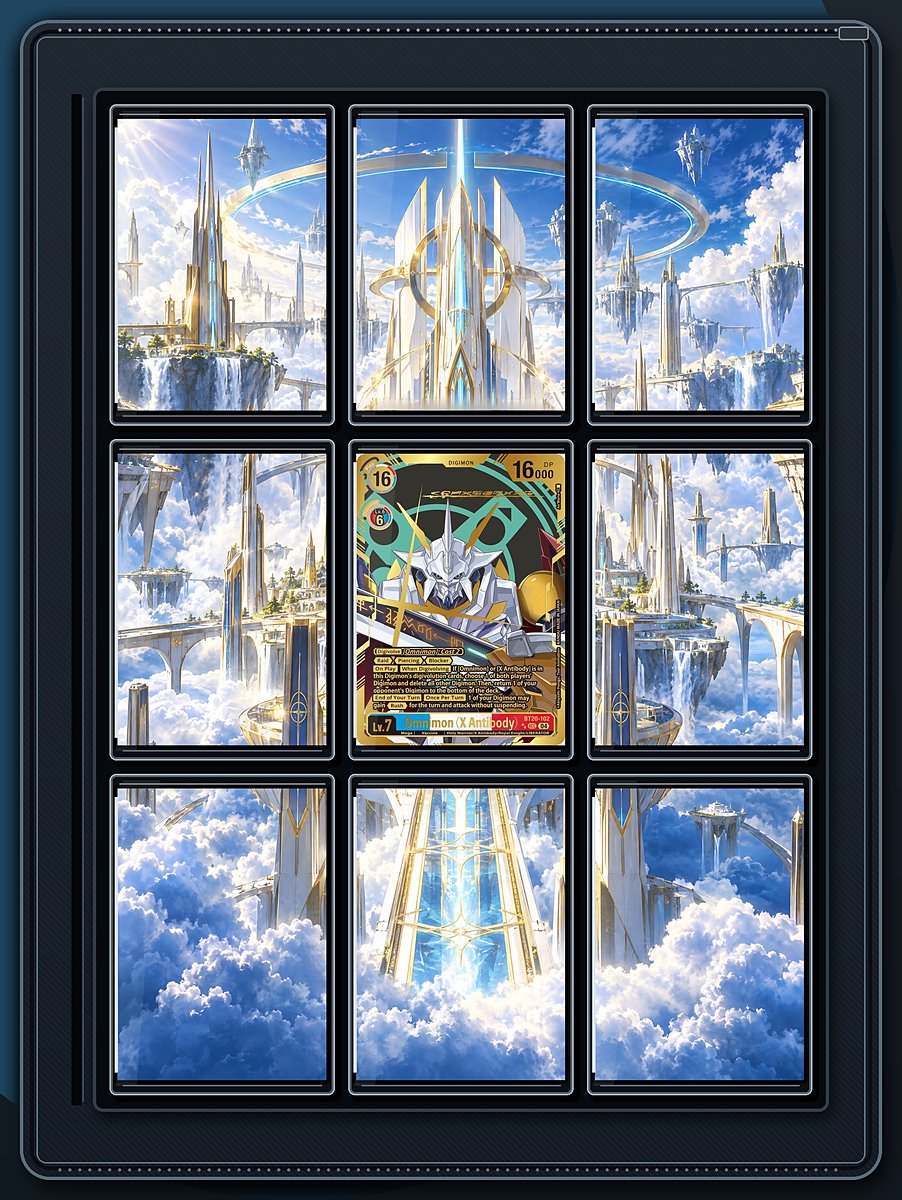 Omnimon (X Antibody) Sky Citadel extended-art binder page preview