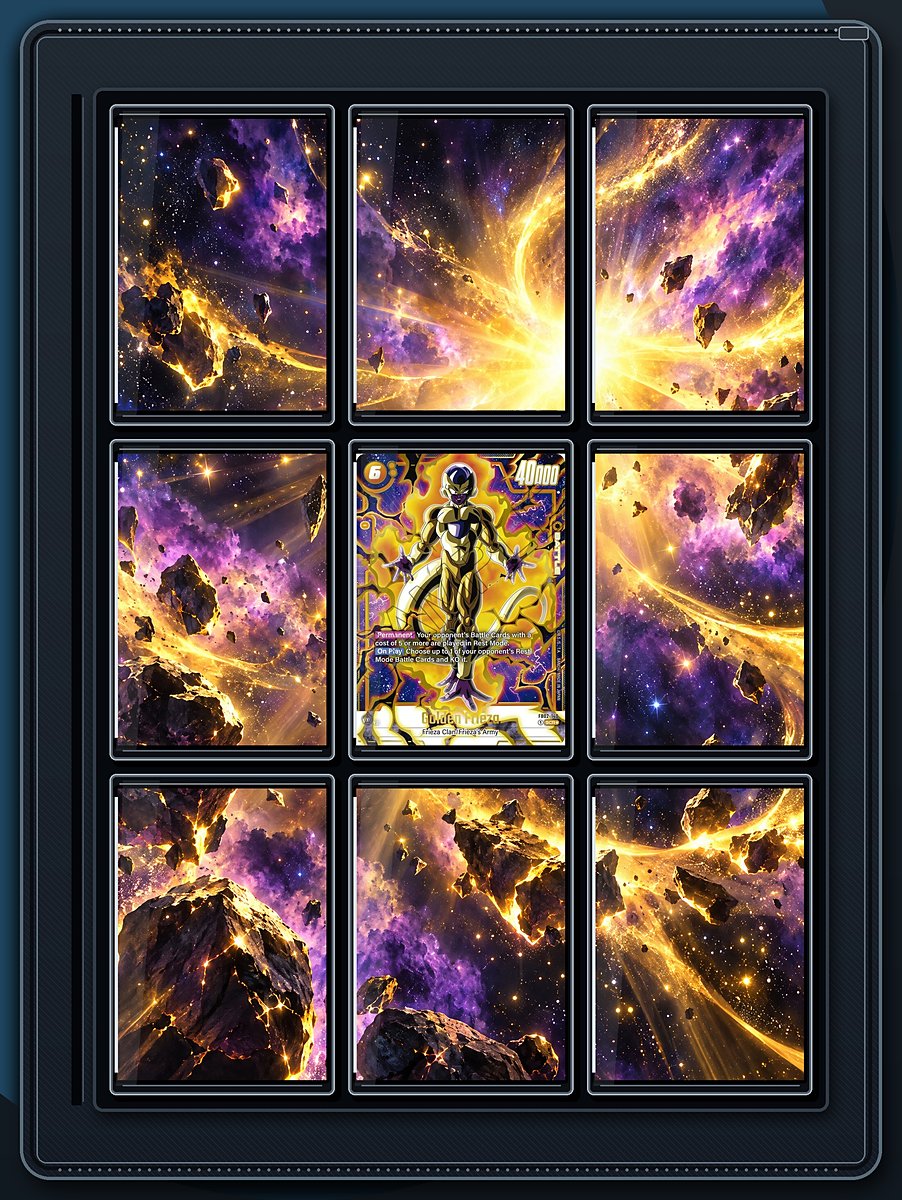 Golden Frieza Cosmic Radiance extended-art binder page preview