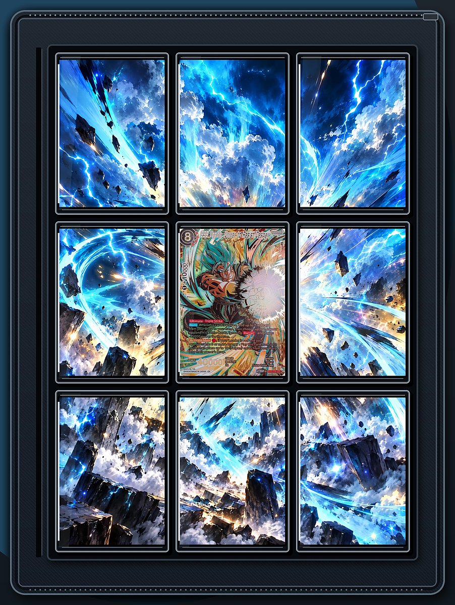 SSB Vegito Blue Lightning extended-art binder page preview