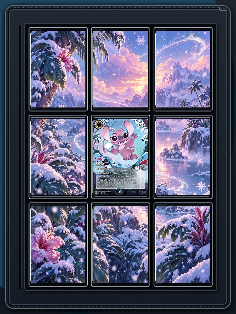 Angel Frosted Paradise binder page preview