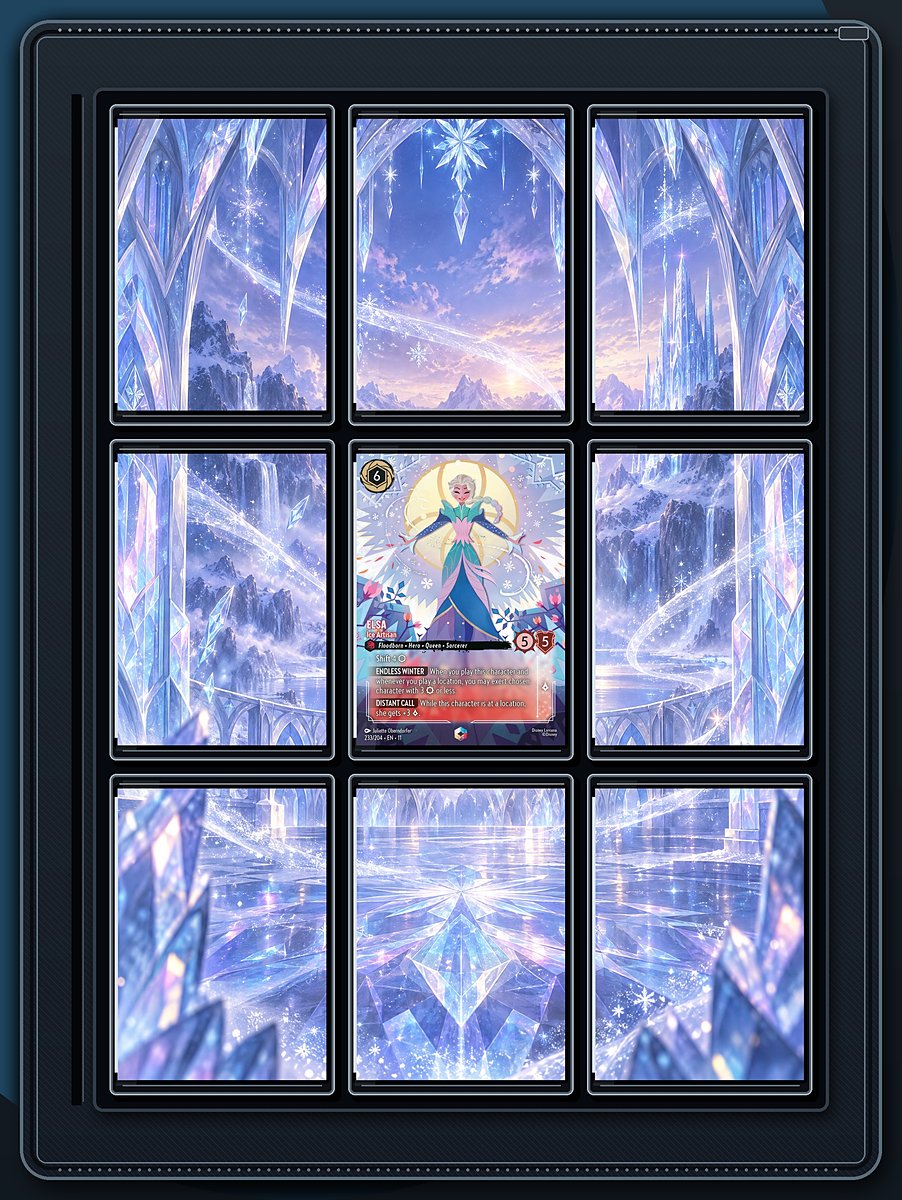 Elsa Ice Palace extended-art binder page preview