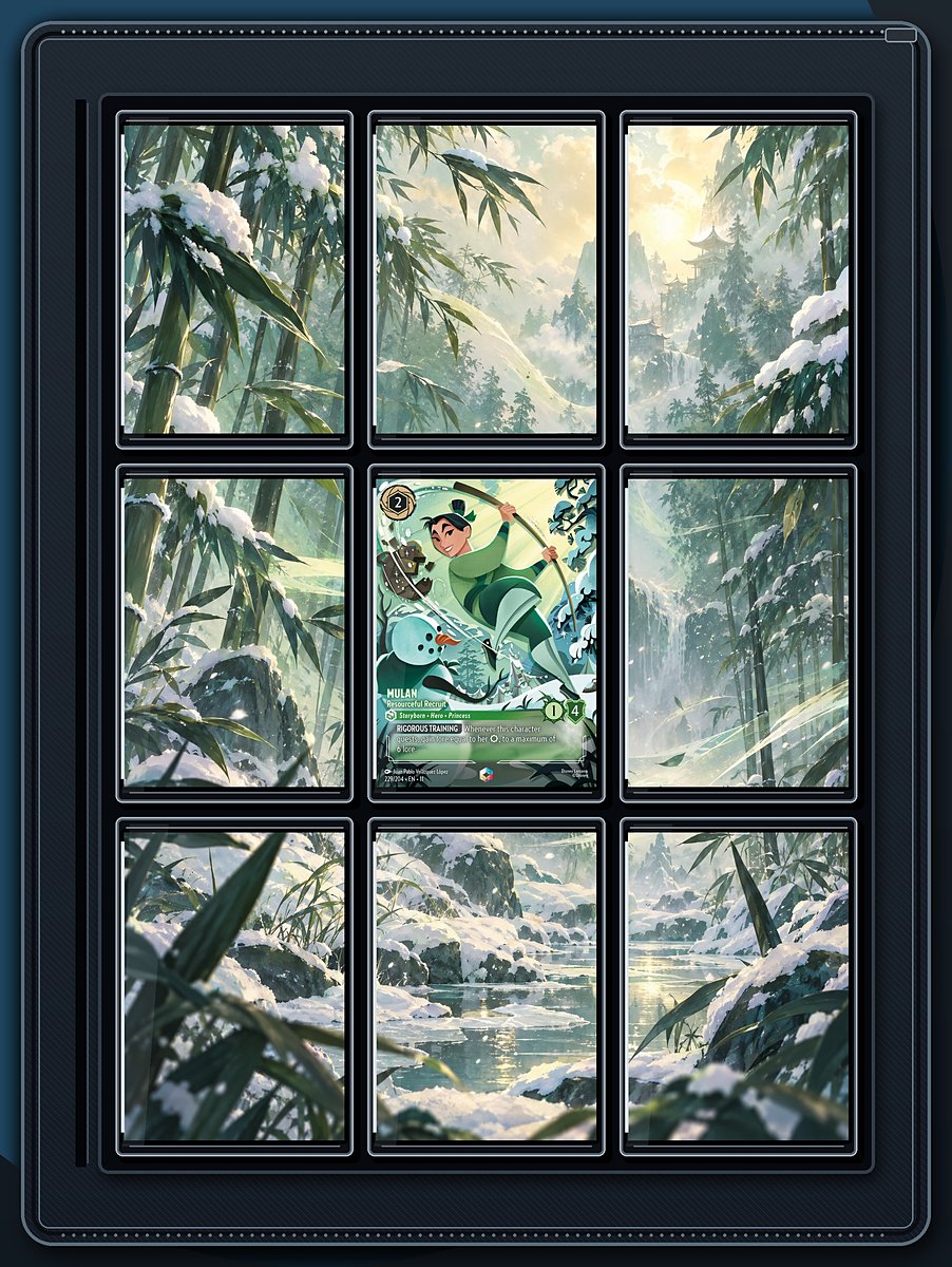 Mulan Bamboo Snow binder page preview