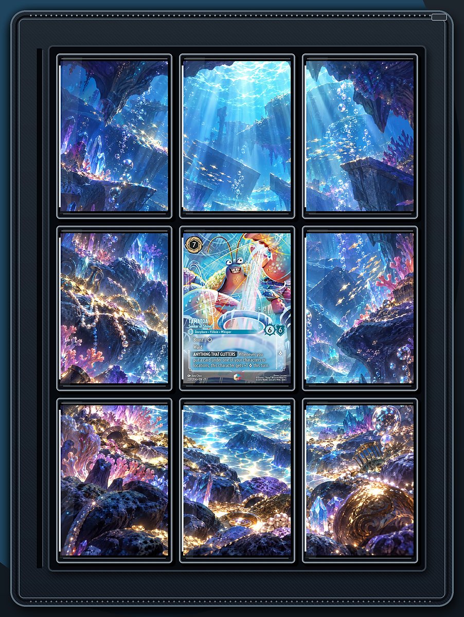 Tamatoa Treasure Cavern binder page preview