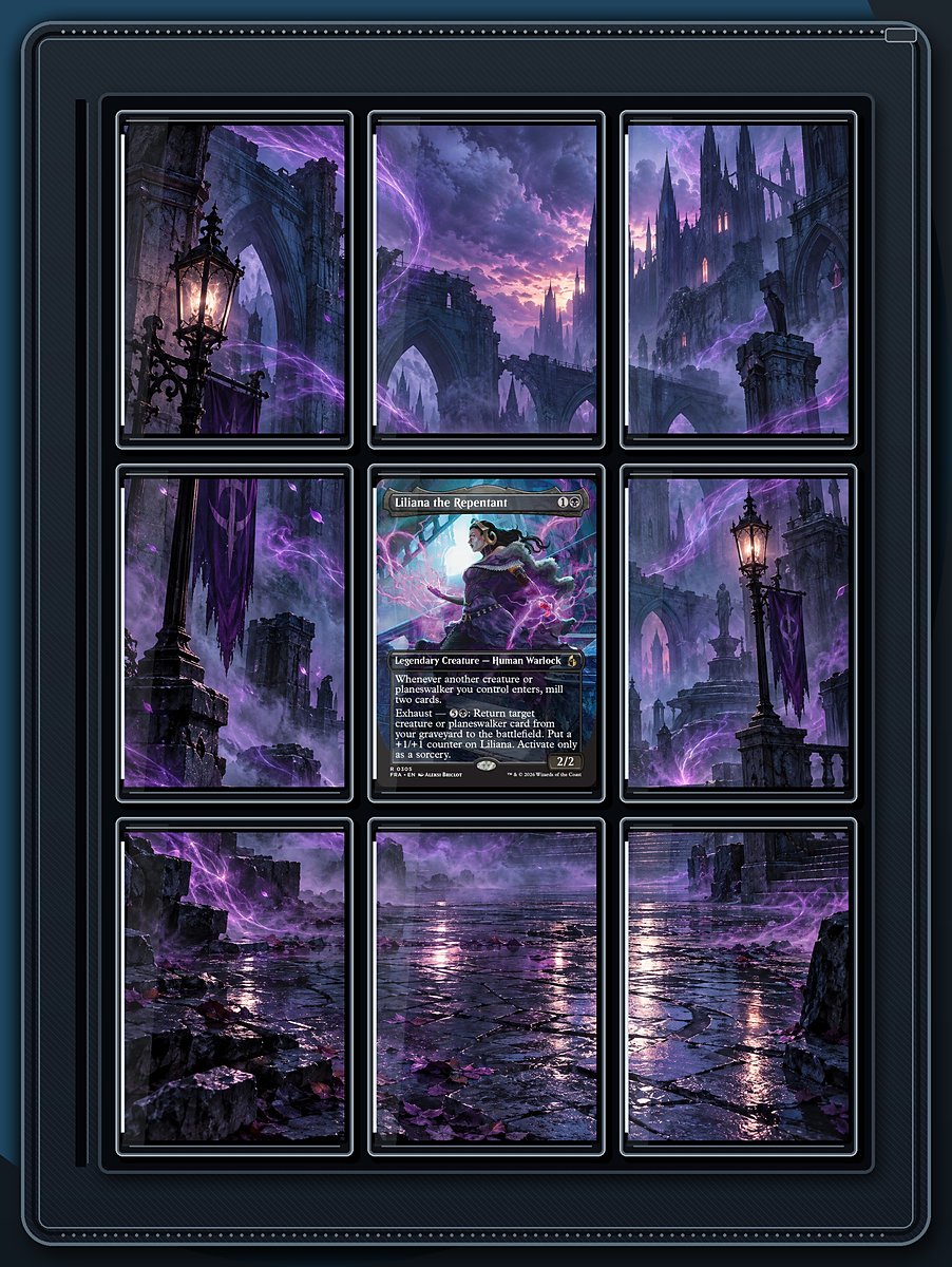 Liliana the Repentant Violet Dusk binder page preview
