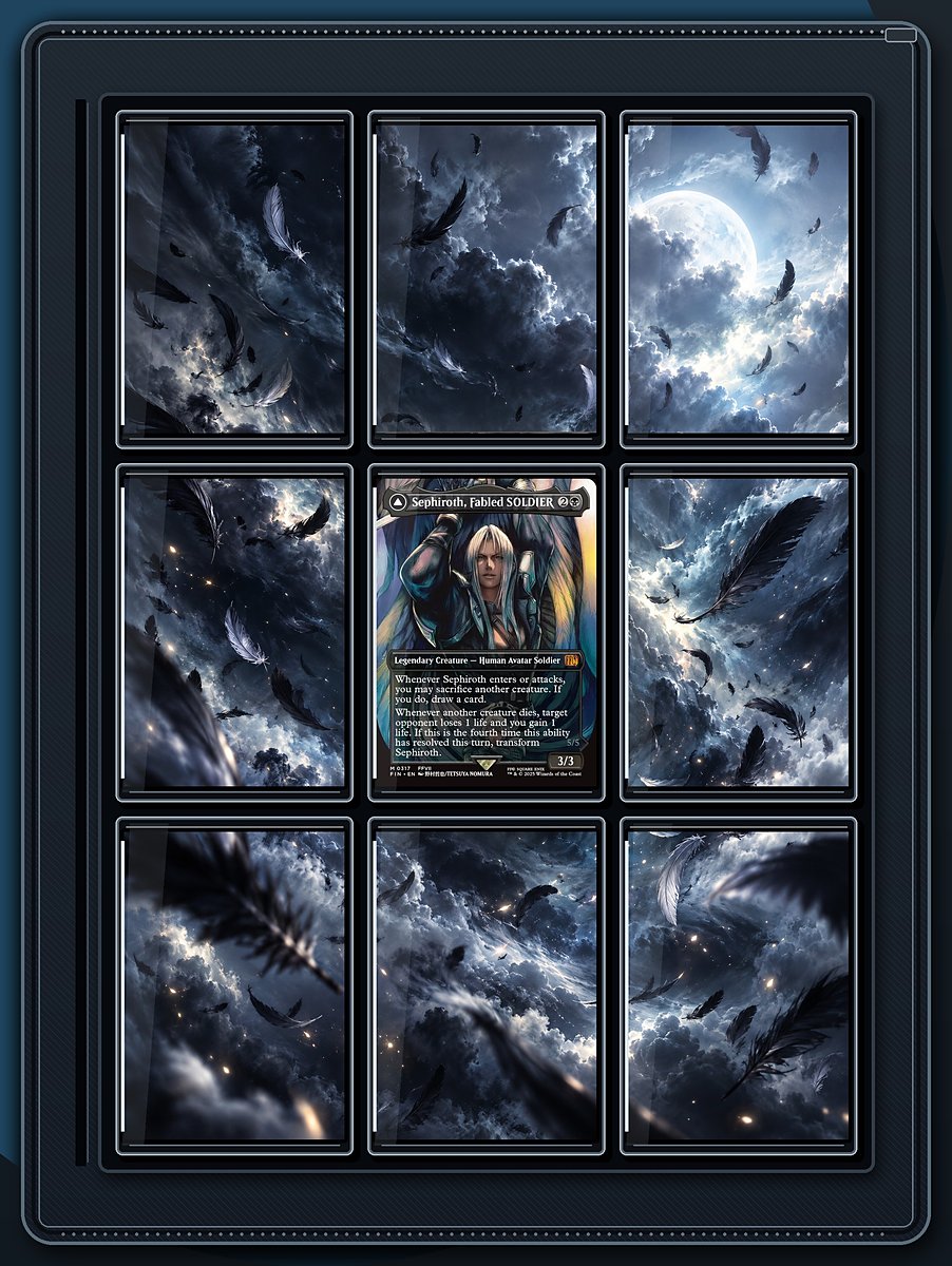 Sephiroth Black Feather Sky binder page preview