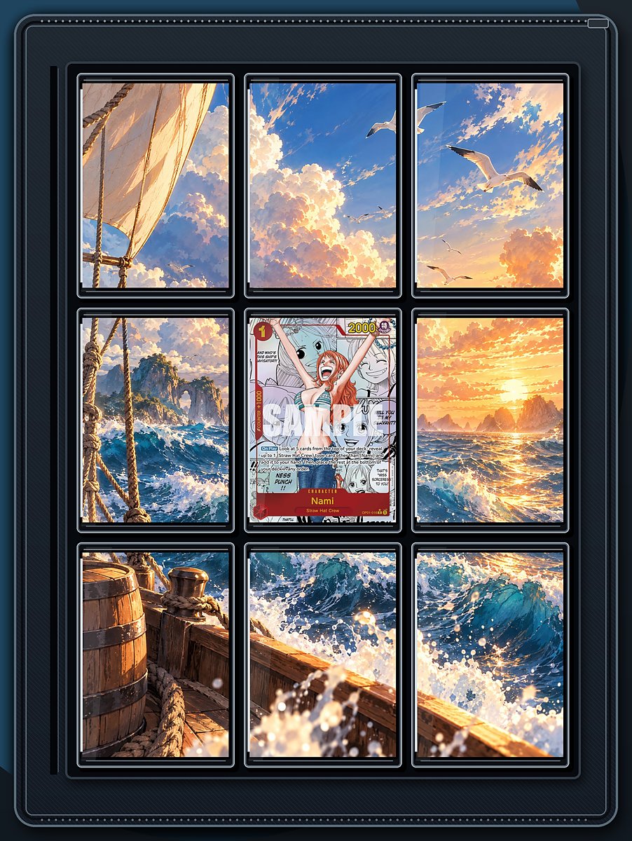 Nami Sunset Voyage extended-art binder page preview