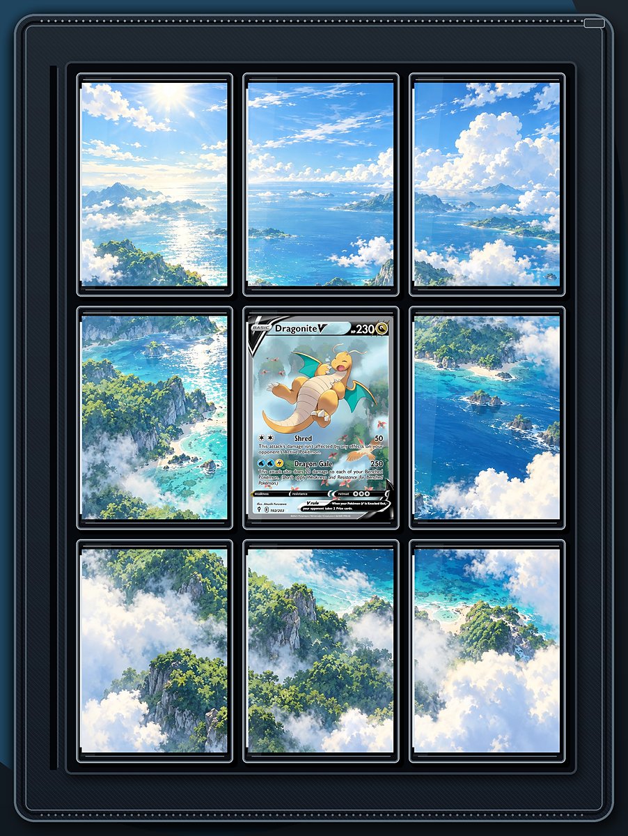 Dragonite V Island Breeze extended-art binder page preview