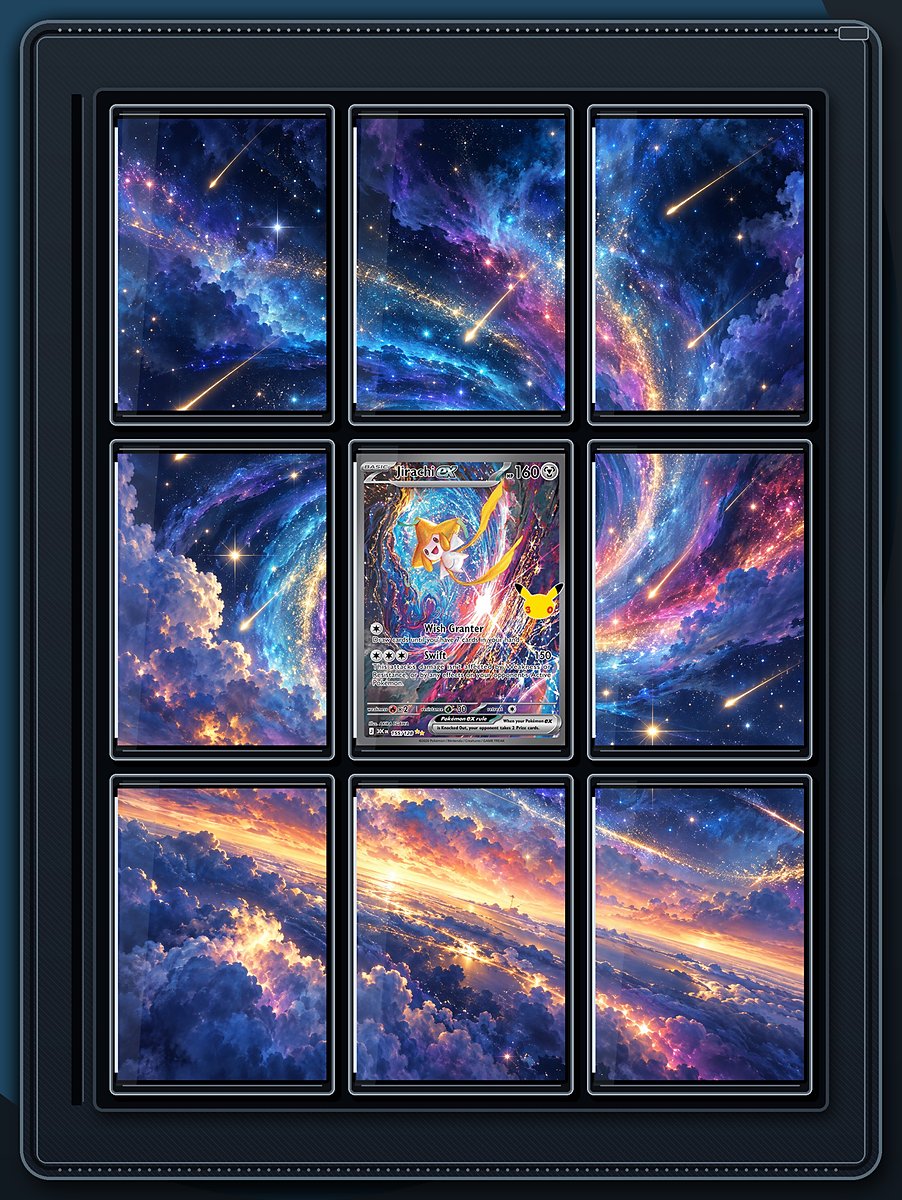Jirachi ex Wishing Sky extended-art binder page preview