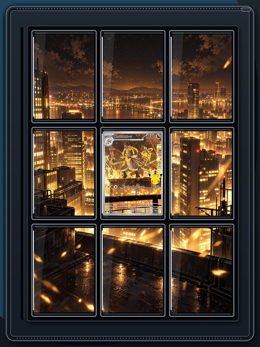 Kommo-o Golden Skyline extended-art binder page preview