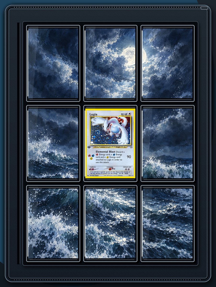 Neo Genesis Lugia Silver Storm extended-art binder page preview