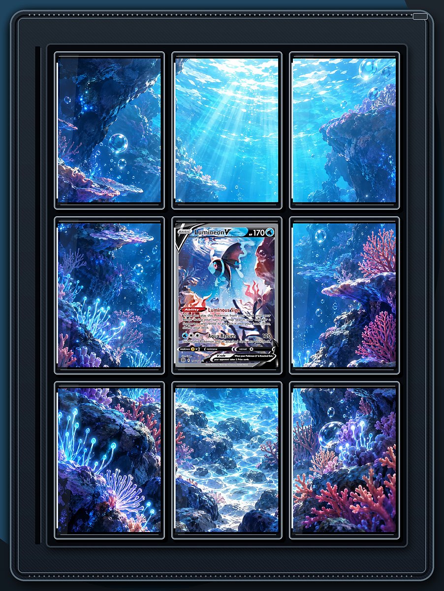 Lumineon V Sapphire Reef binder page preview