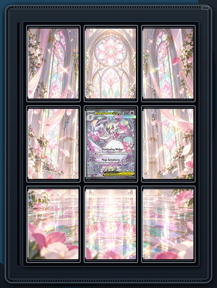 Mega Gardevoir ex Stained Glass extended-art binder page preview