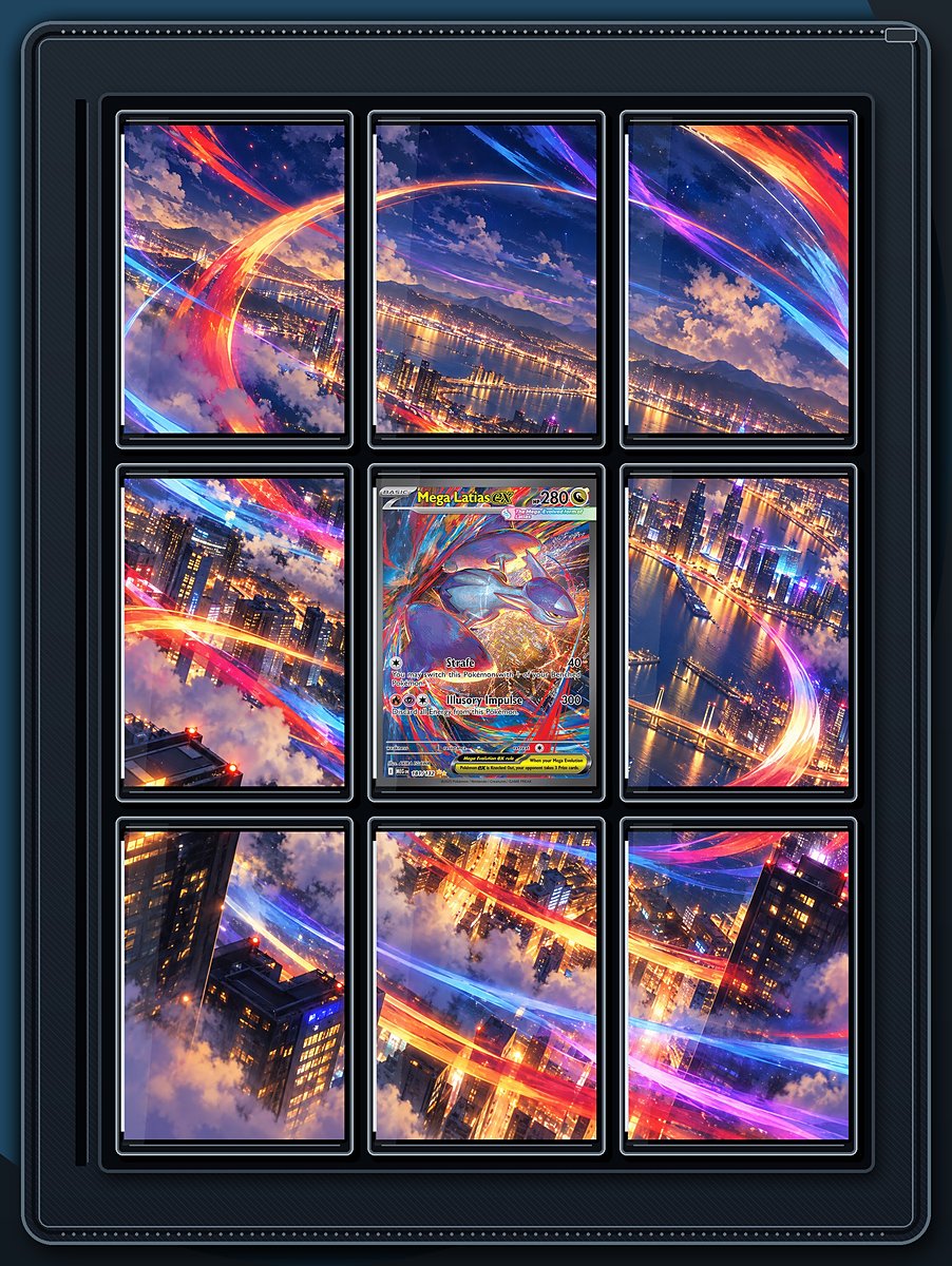 Mega Latias ex Night Flight extended-art binder page preview