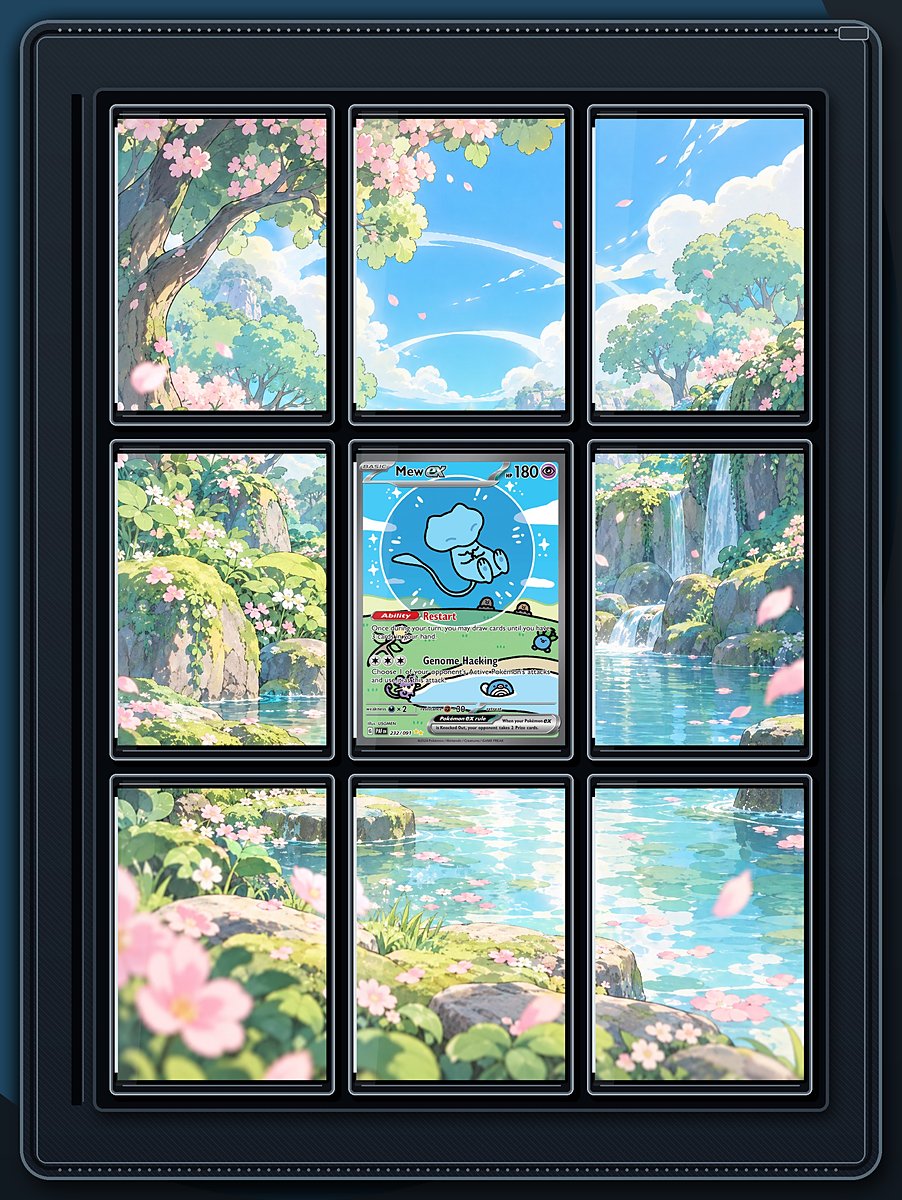 Mew ex Blossom Lagoon binder page preview