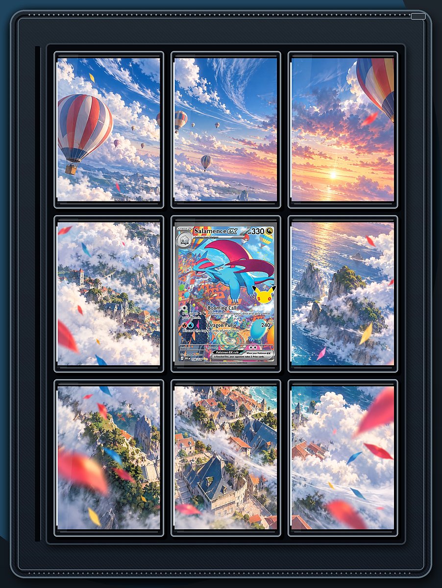 Salamence ex Coastal Sky extended-art binder page preview