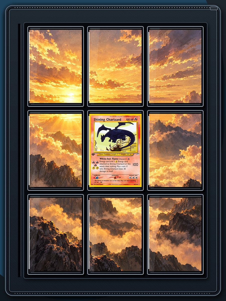 Shining Charizard Golden Sky extended-art binder page preview