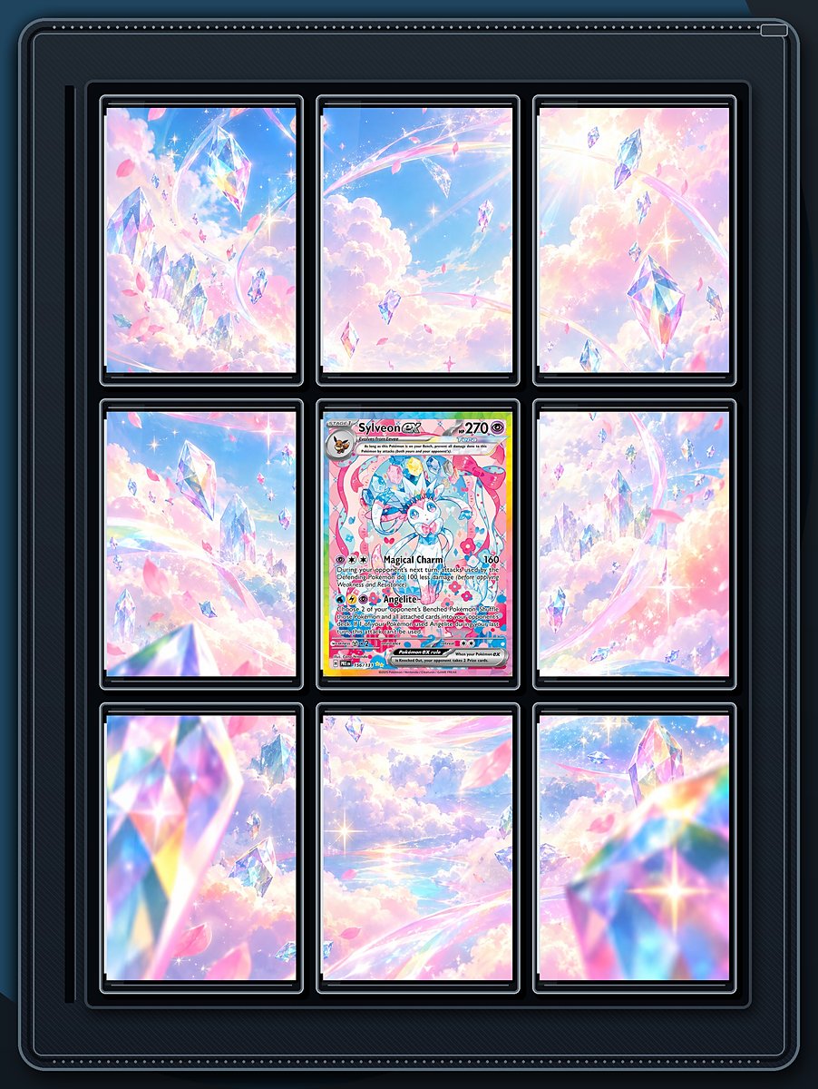 Sylveon ex Pastel Gems extended-art binder page preview
