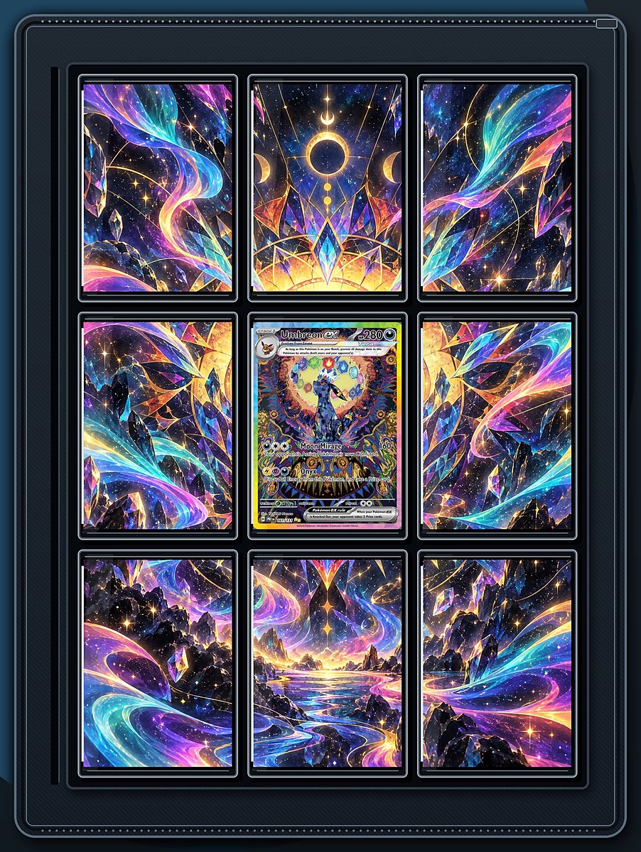 Umbreon ex Prism Night extended-art binder page preview