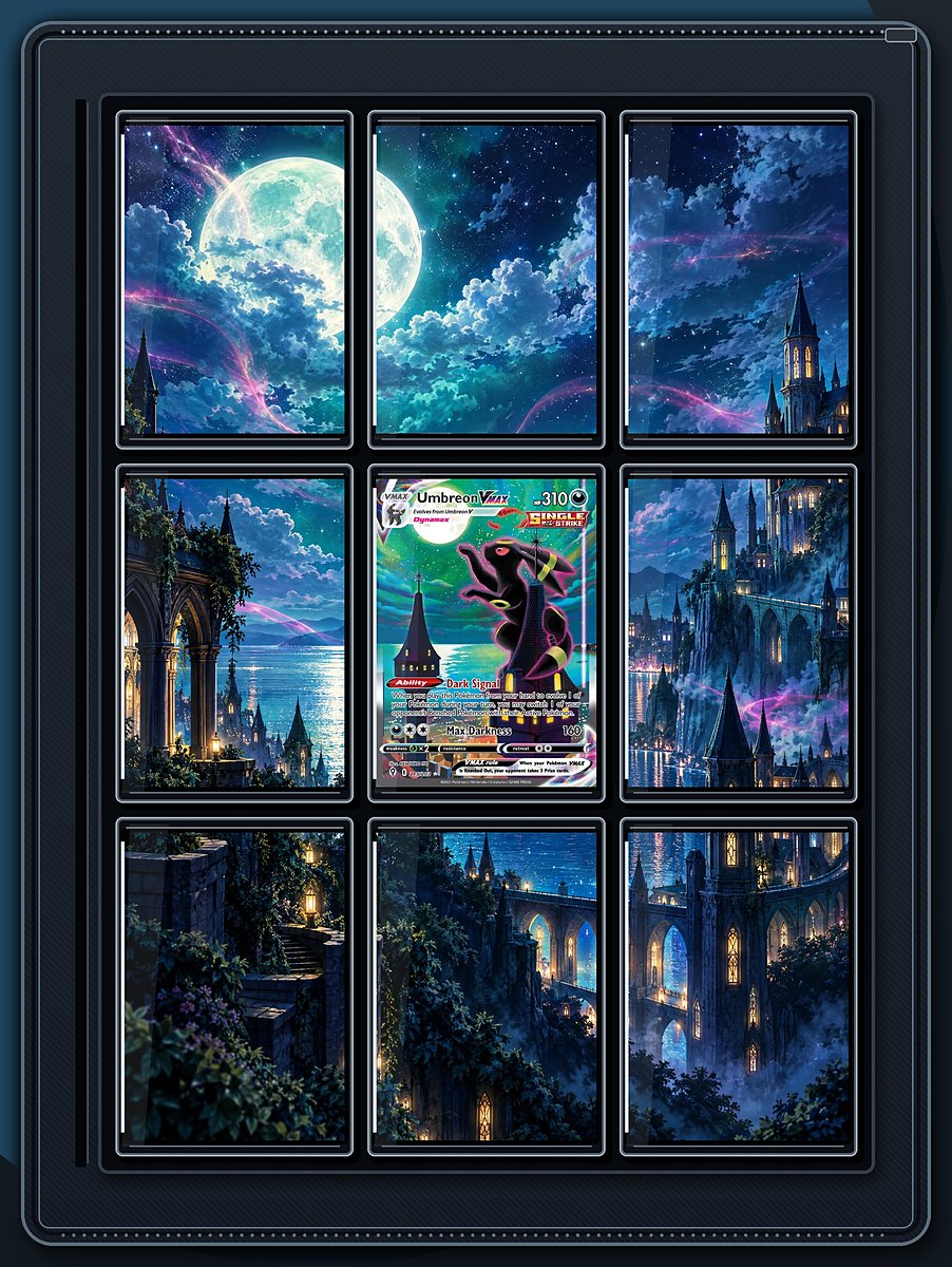 Umbreon VMAX Moonlit Night binder page preview