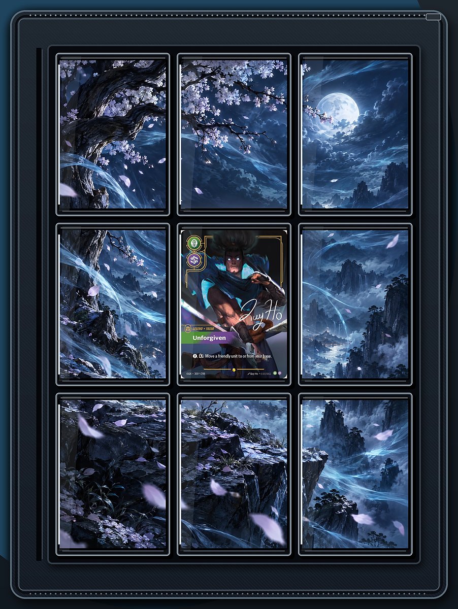 Yasuo Moonlit Wind extended-art binder page preview