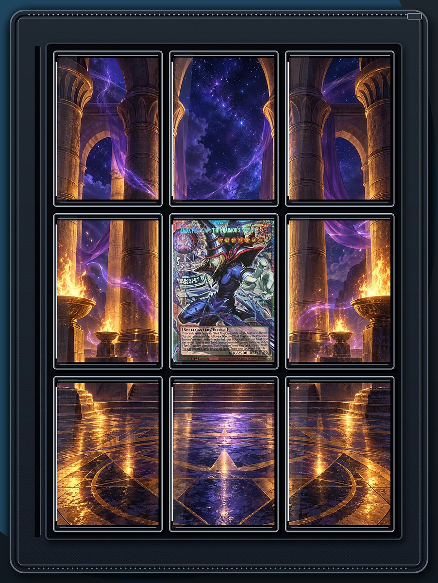 Dark Magician Pharaoh's Temple extended-art binder page preview